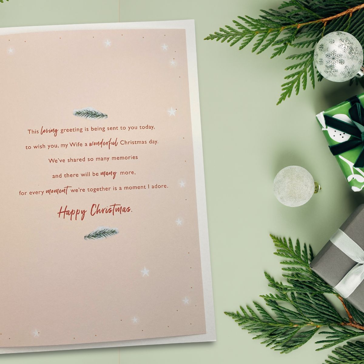 Wife Christmas Card - Just For You