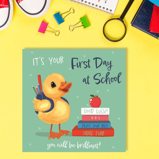 First Day At School Card - You Will Be Brilliant!