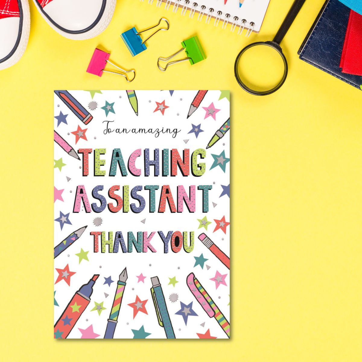 Teaching Assistant Card - Pens & Stars