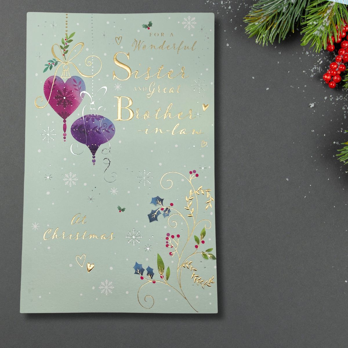 Sister & Brother-In-Law Large Christmas Card - Luxury
