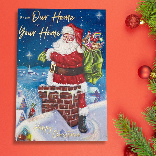 Our House To Yours Christmas Card - Just For You Santa