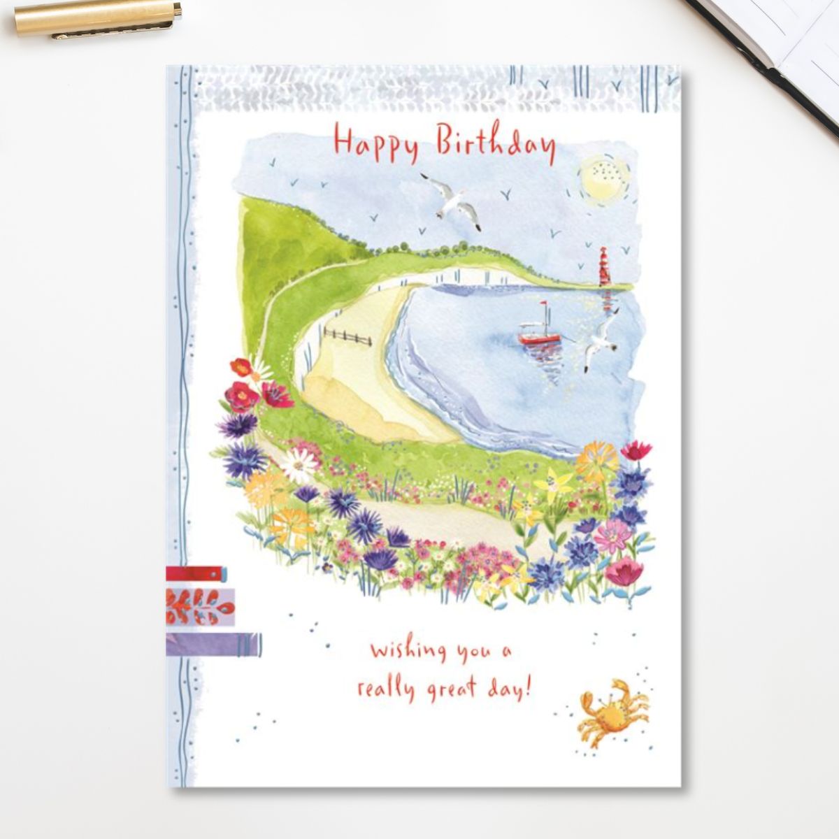 Off Grid Birthday Card - Coastal View