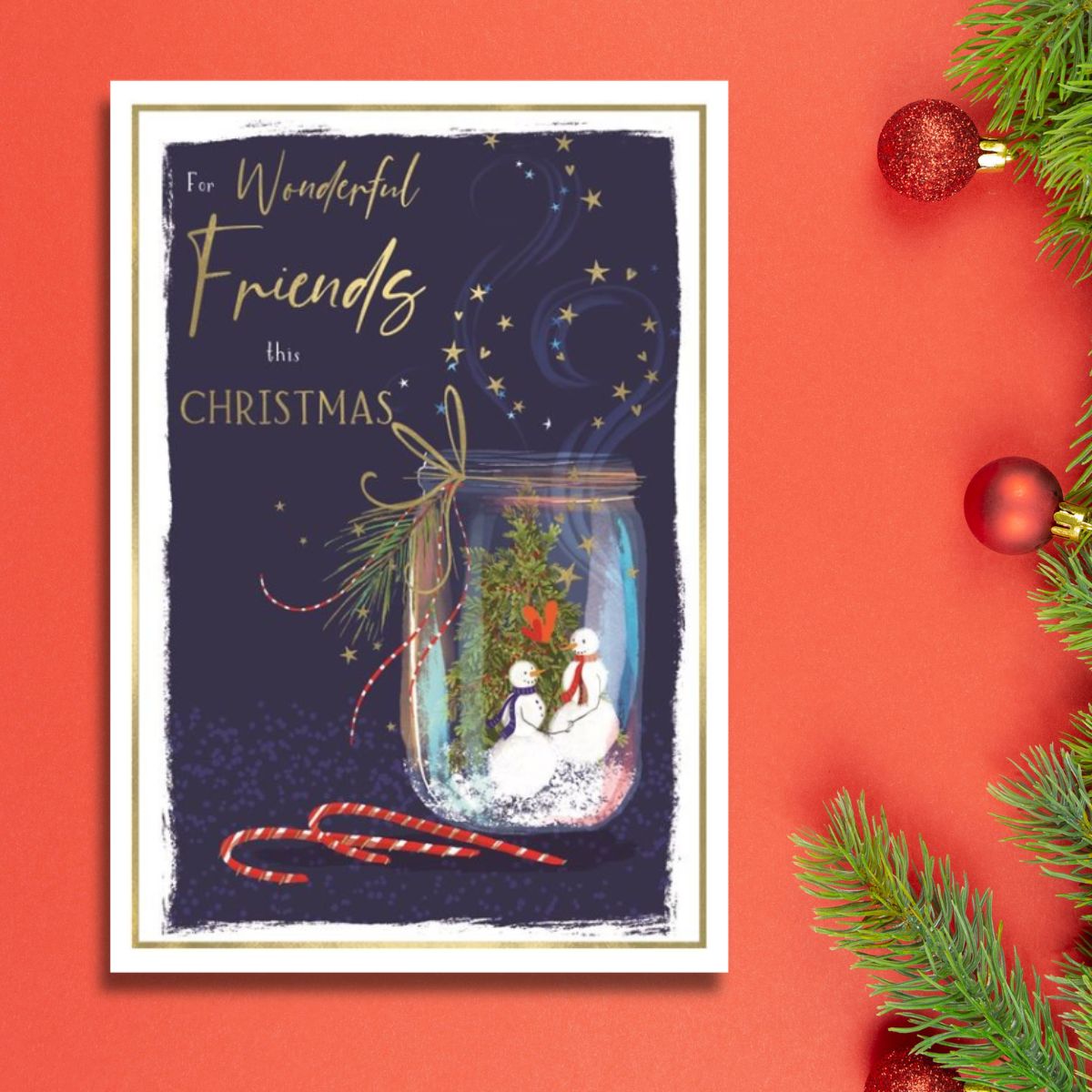 Friends Christmas Card - Skylight Mason Jar