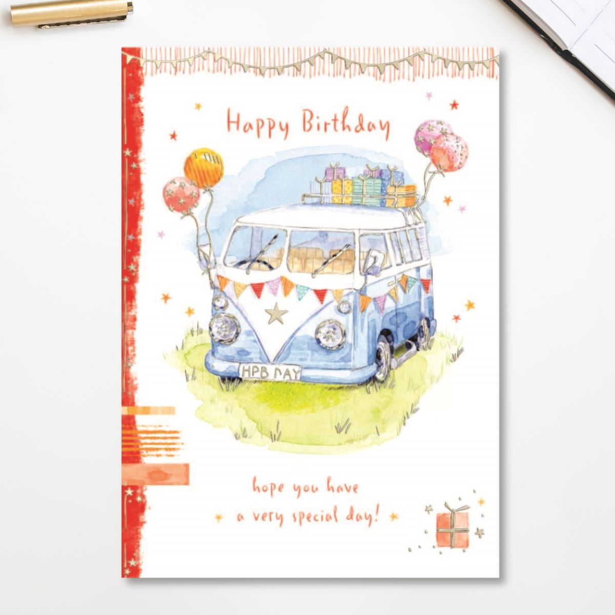 Off Grid Birthday Card - Campervan