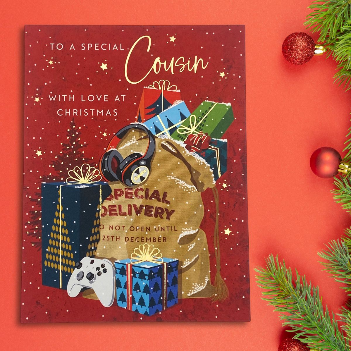 Cousin Christmas Card - Special Delivery