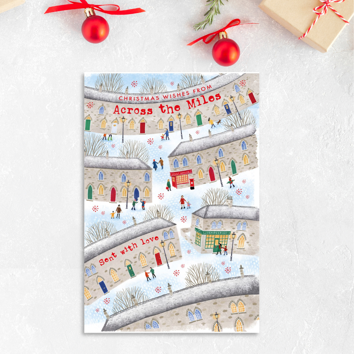 Across The Miles Christmas Card - Sent With Love