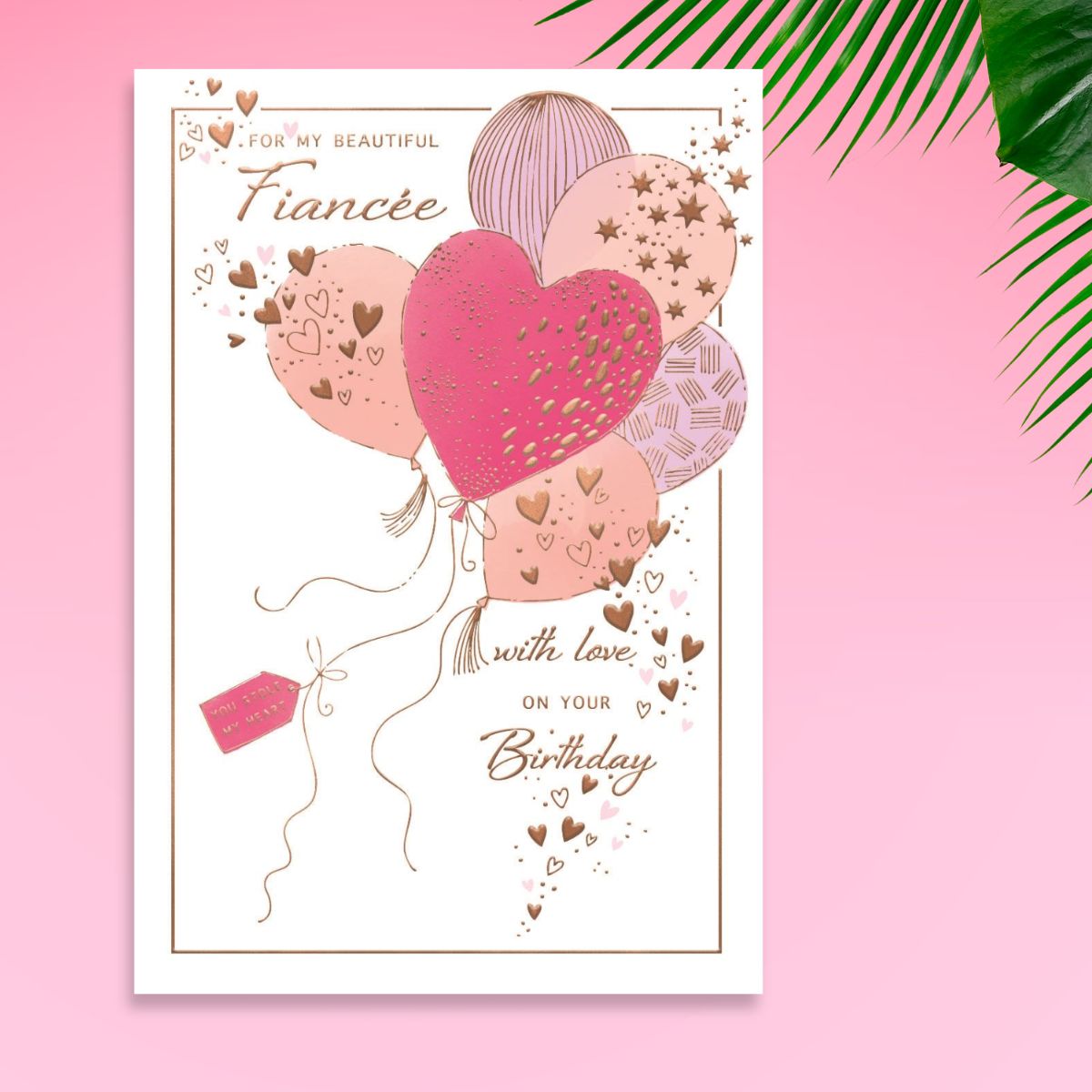 Fiancee Birthday Card - Shimmer