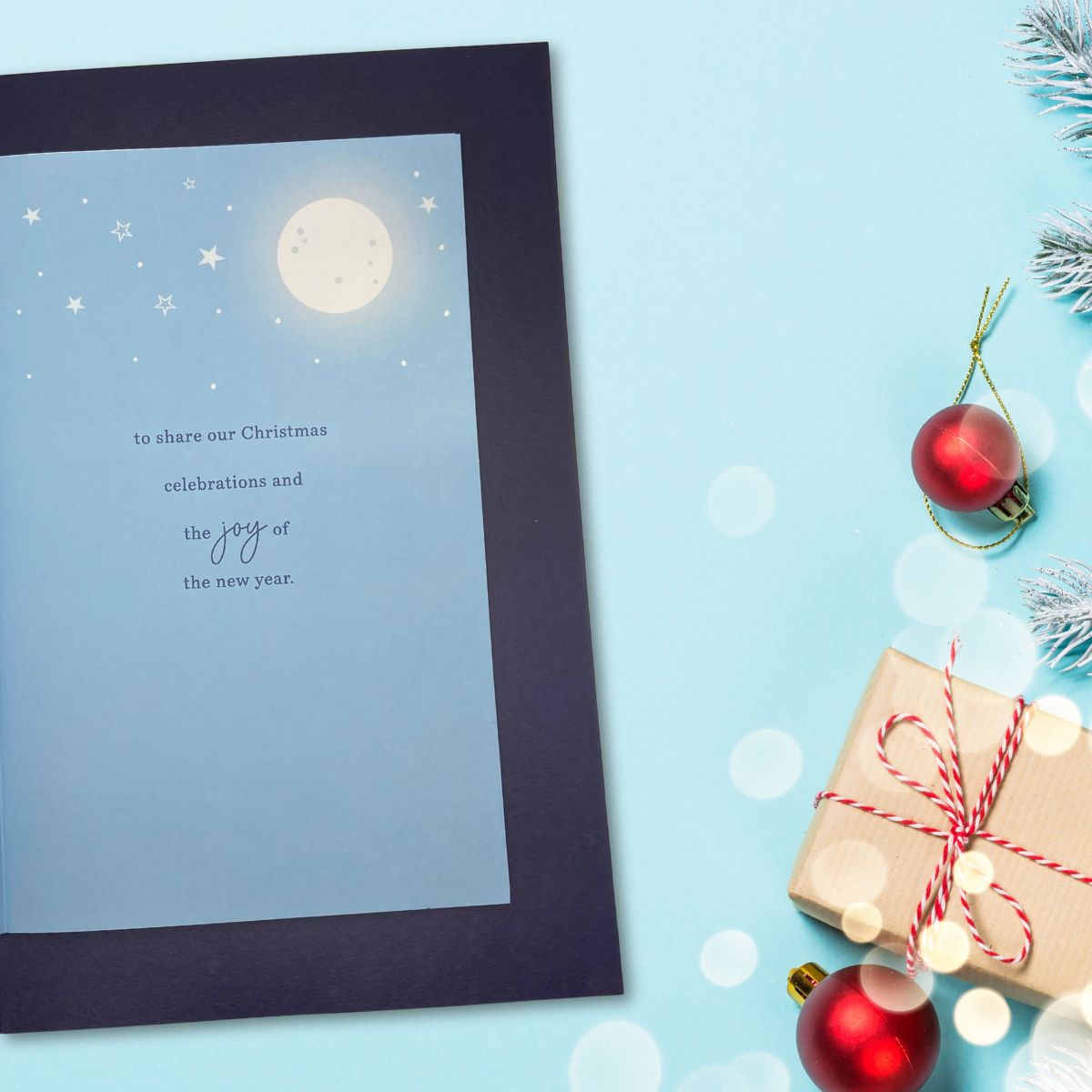 Husband Large Christmas Card - Luxury Stag