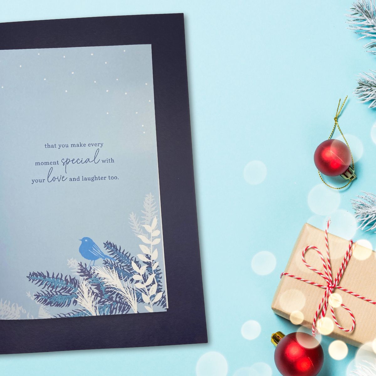 Husband Large Christmas Card - Luxury Stag