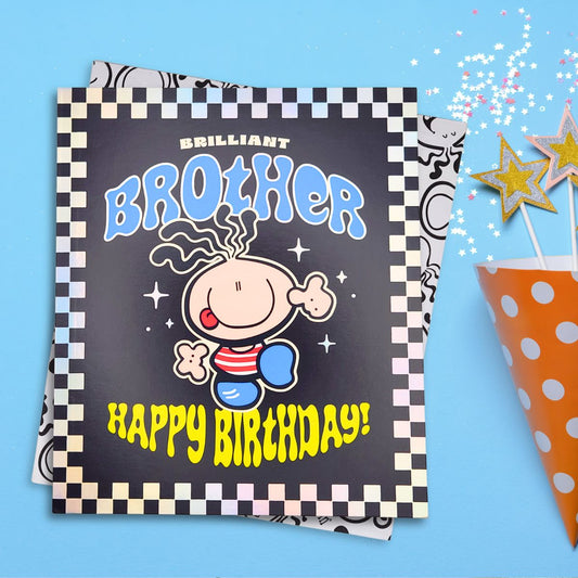 Brother Birthday Card - Bubblegum