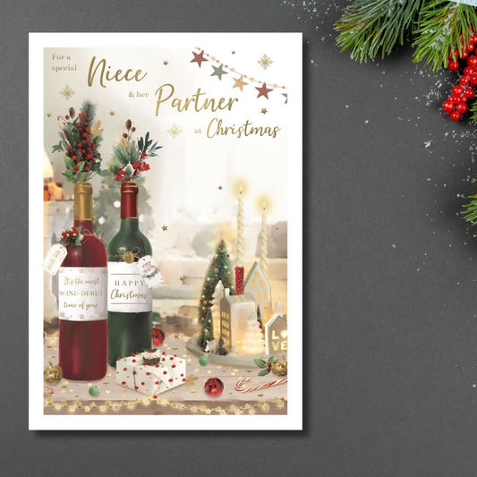 Niece & Partner Christmas Card - Essence Wine