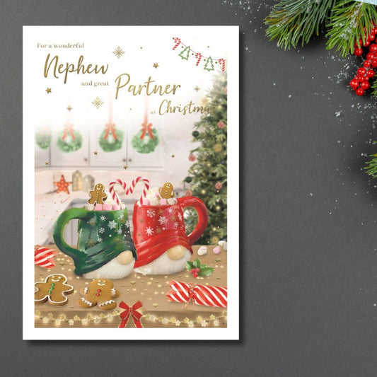 Nephew & Partner Christmas Card - Essence Hot Chocolates
