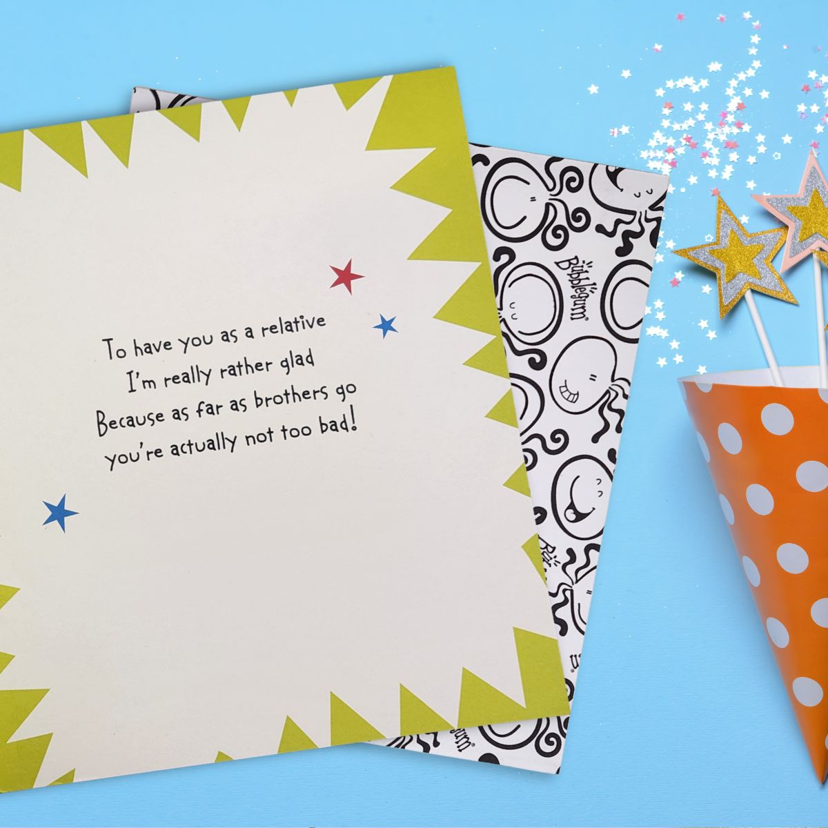 Brother Birthday Card - Bubblegum