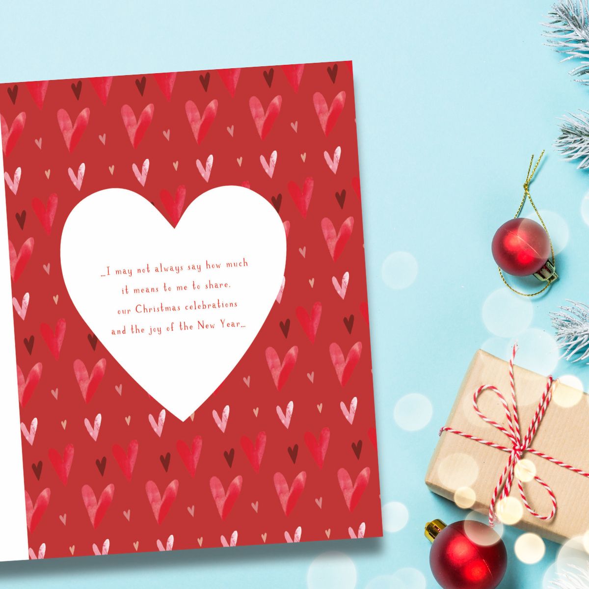 Husband Boxed Christmas Card - Skylight Hanging Heart