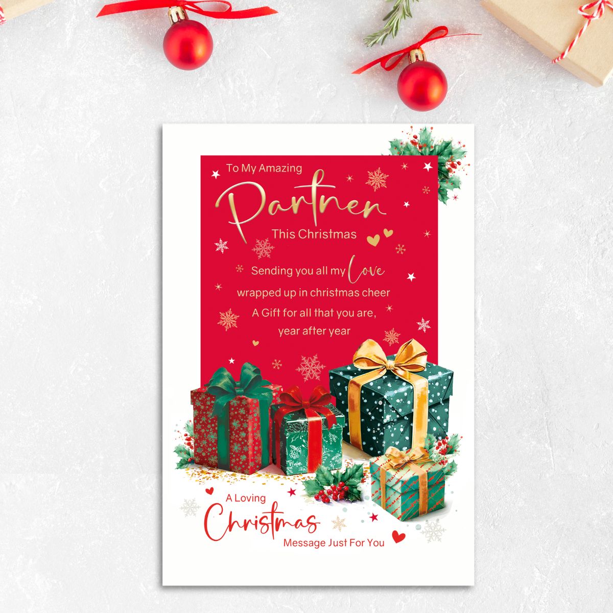 Partner Christmas Card - Christmas Gifts