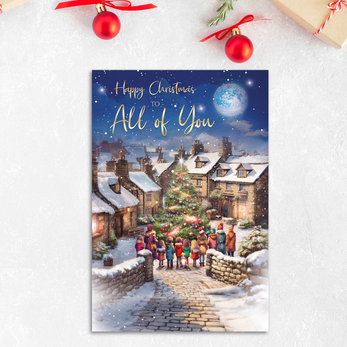 All Of You Christmas Card - Christmas Tree Lights