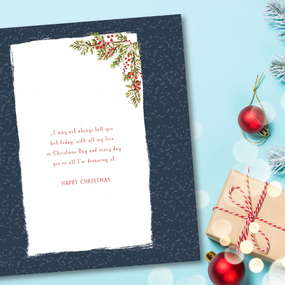 Husband Boxed Christmas Card - Skylight Hanging Heart