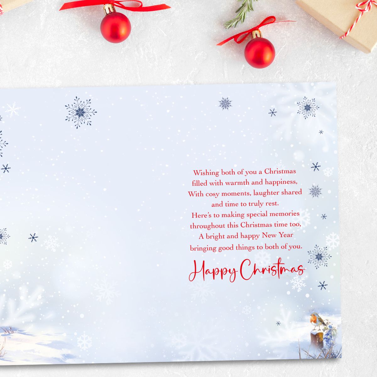 Brother & Sister-In-Law Christmas Card - Snowy Donkeys