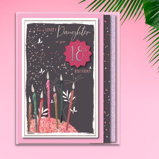 Daughter 18th Birthday Boxed Card - Skylight Candles