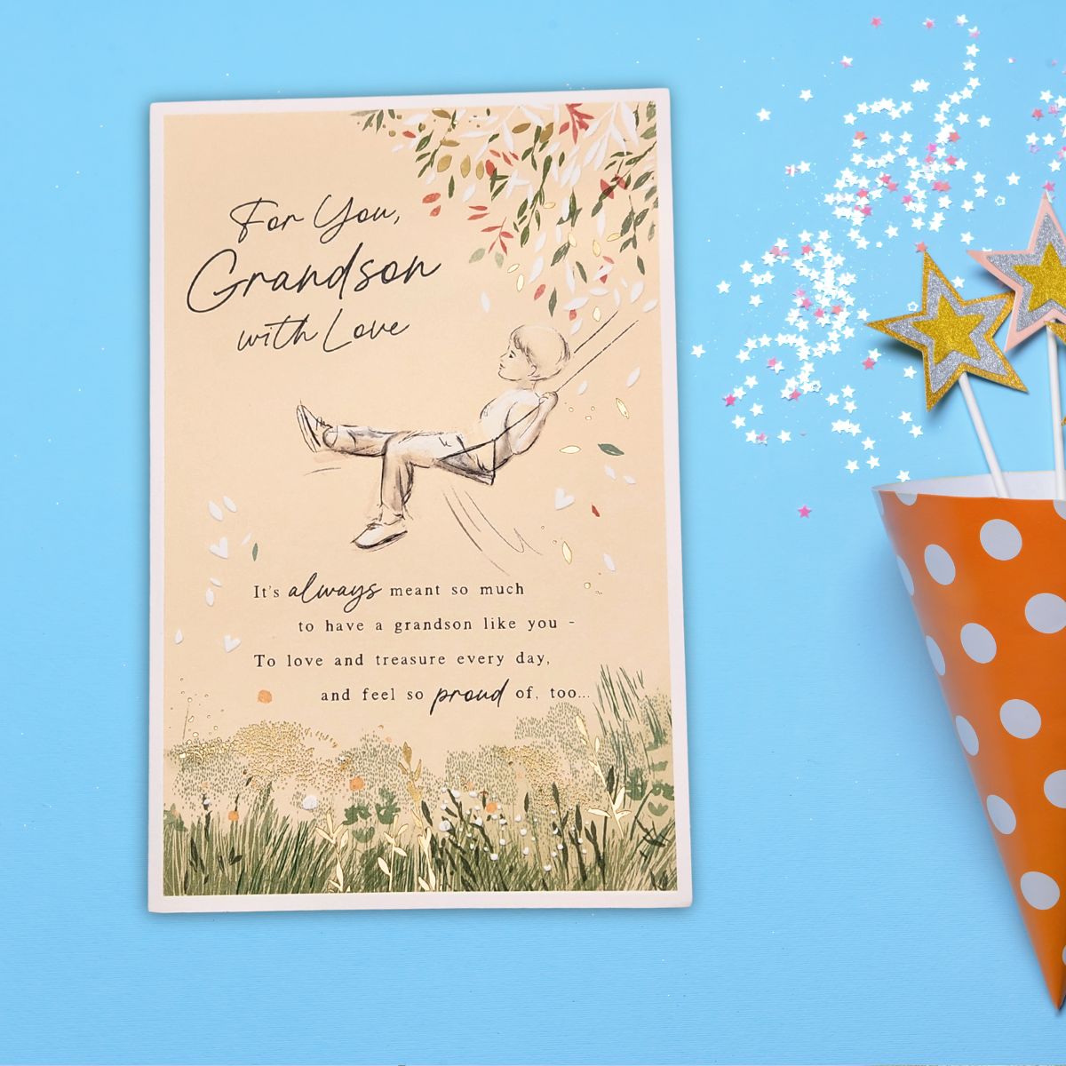 Grandson Birthday Card - Feel So Proud Of...