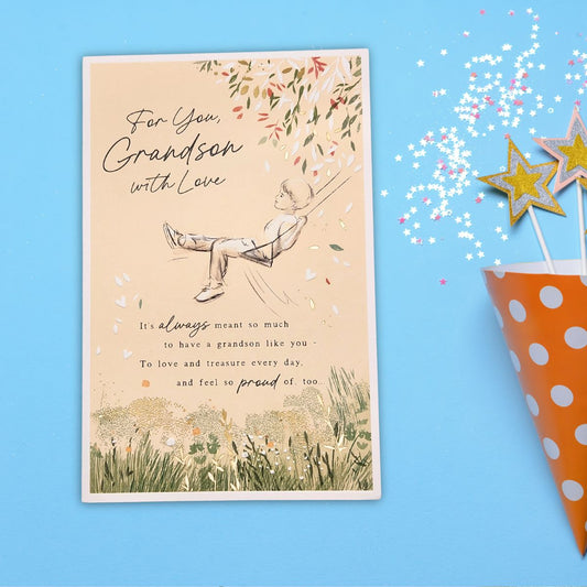 Grandson Birthday Card - Feel So Proud Of...
