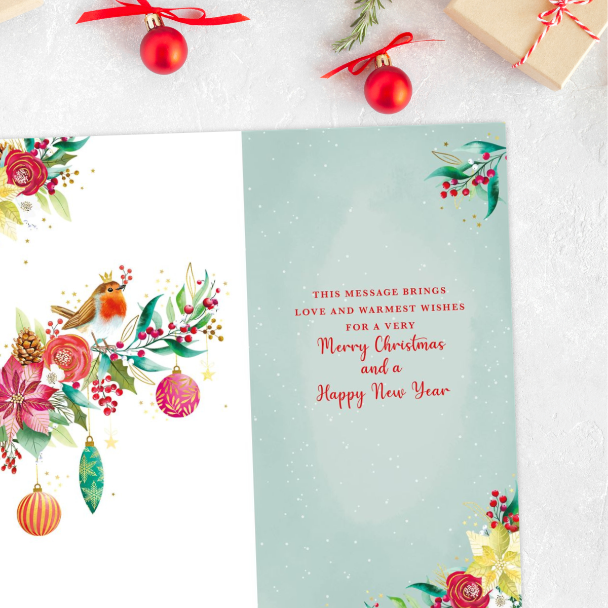 Auntie Christmas Card - Robin Branch
