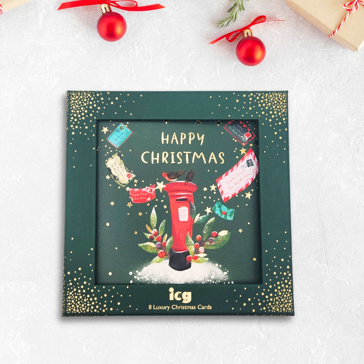 8 x Christmas Cards In Box - Big World Little Things Letterbox