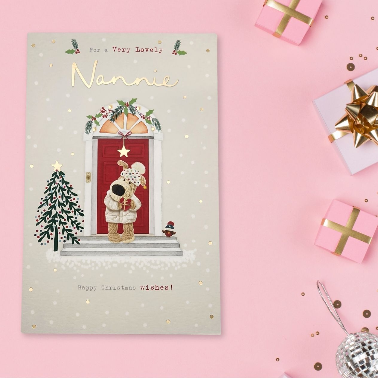 Nannie Christmas Card - Boofle Bear