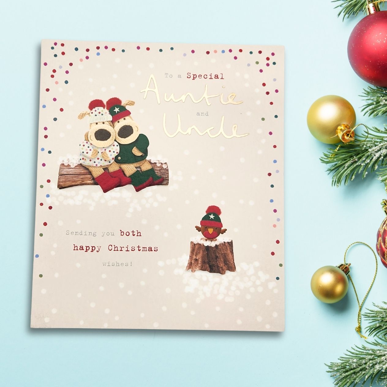 Auntie & Uncle Christmas Card - Boofle Bear
