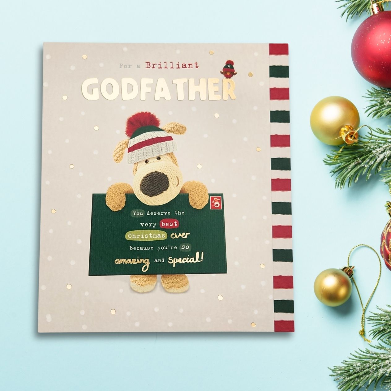 Godfather Christmas Card - Boofle Bear