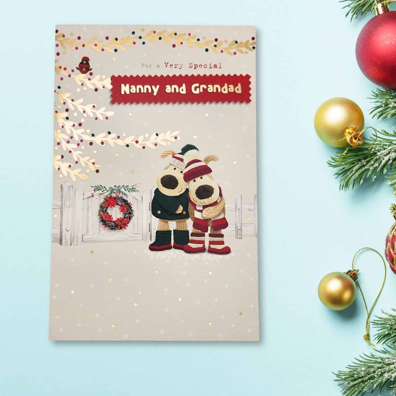 Nanny & Grandad Christmas Card - Boofle Couple