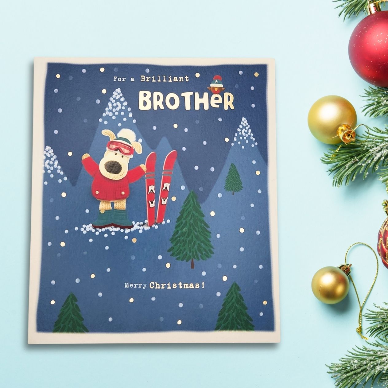 Brother Christmas Card - Boofle Bear