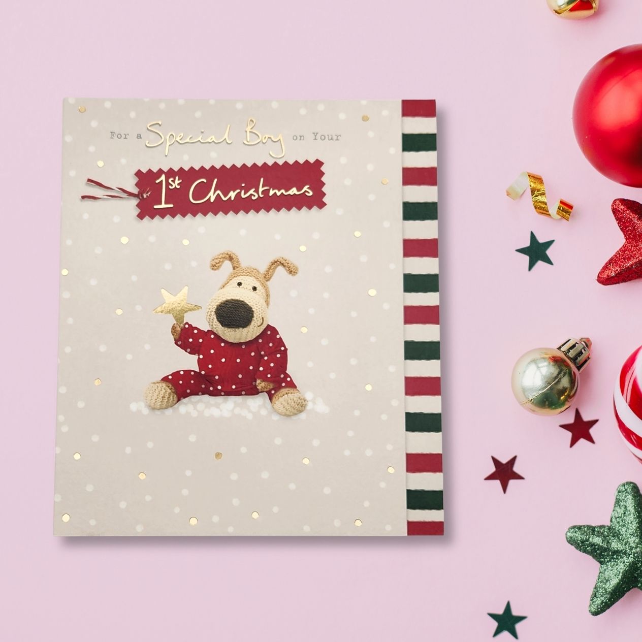 Special Girl's 1st Christmas Card - Boofle & Star