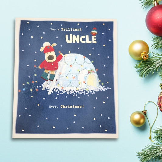 Uncle Christmas Card - Boofle Bear