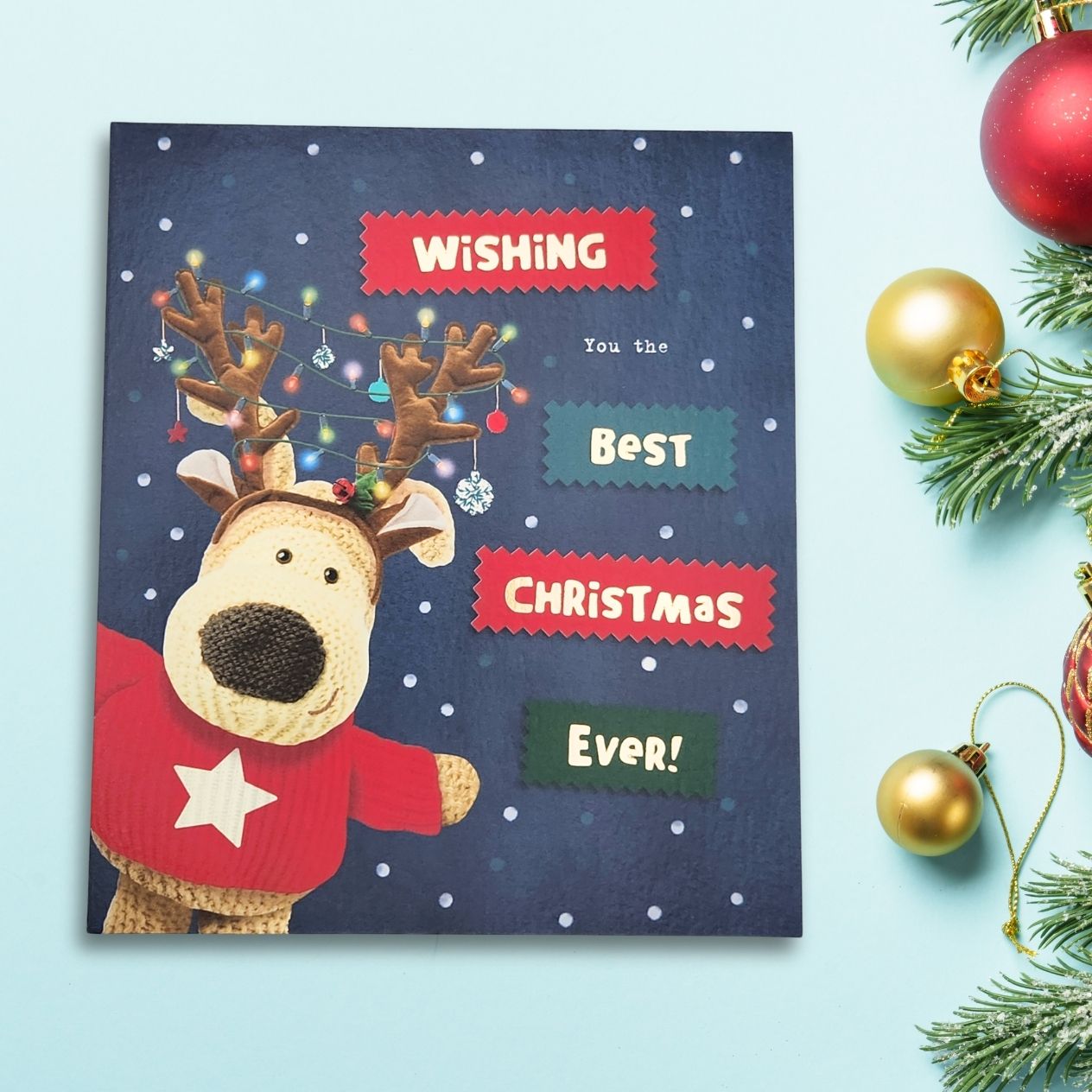 Open Christmas Card - Boofle Bear Best Christmas Ever!