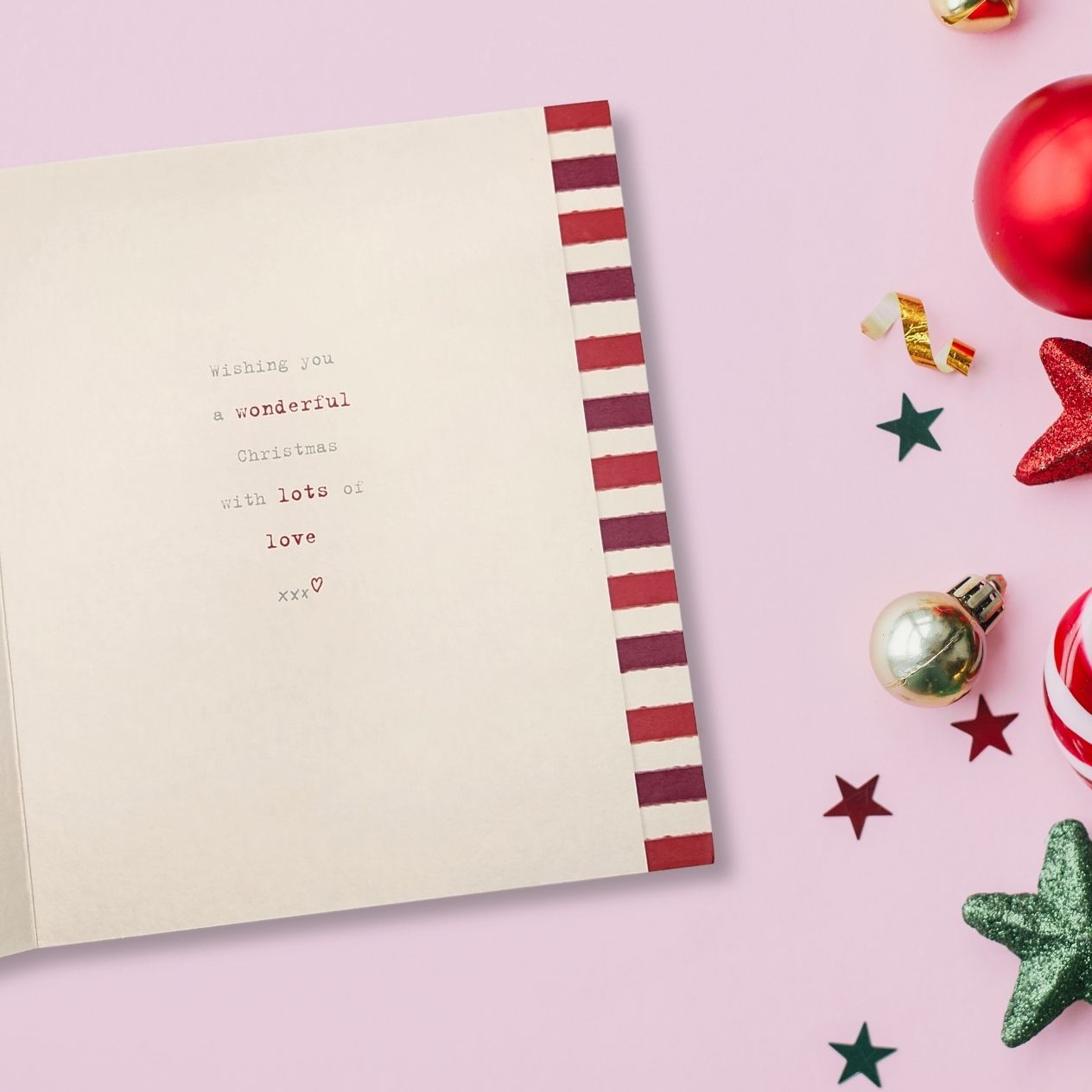 Niece Christmas Card - Boofle Bear & Stocking