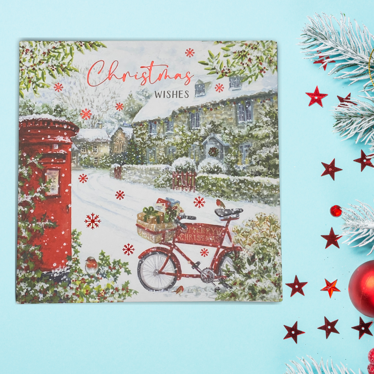 Open Christmas Card - Winter Wonderland Post Box