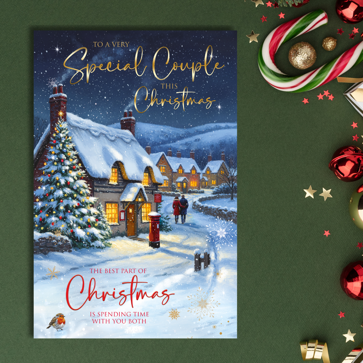 Special Couple Christmas Card - Large Spending Time With You Both