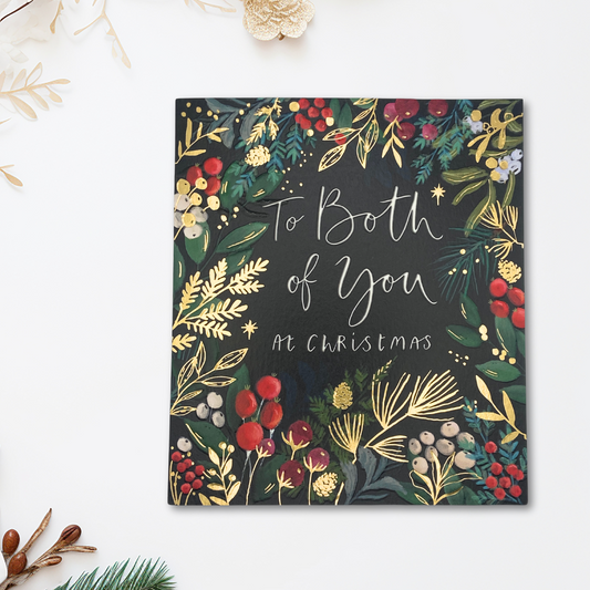 Both Of You Christmas Card - Festive Foliage