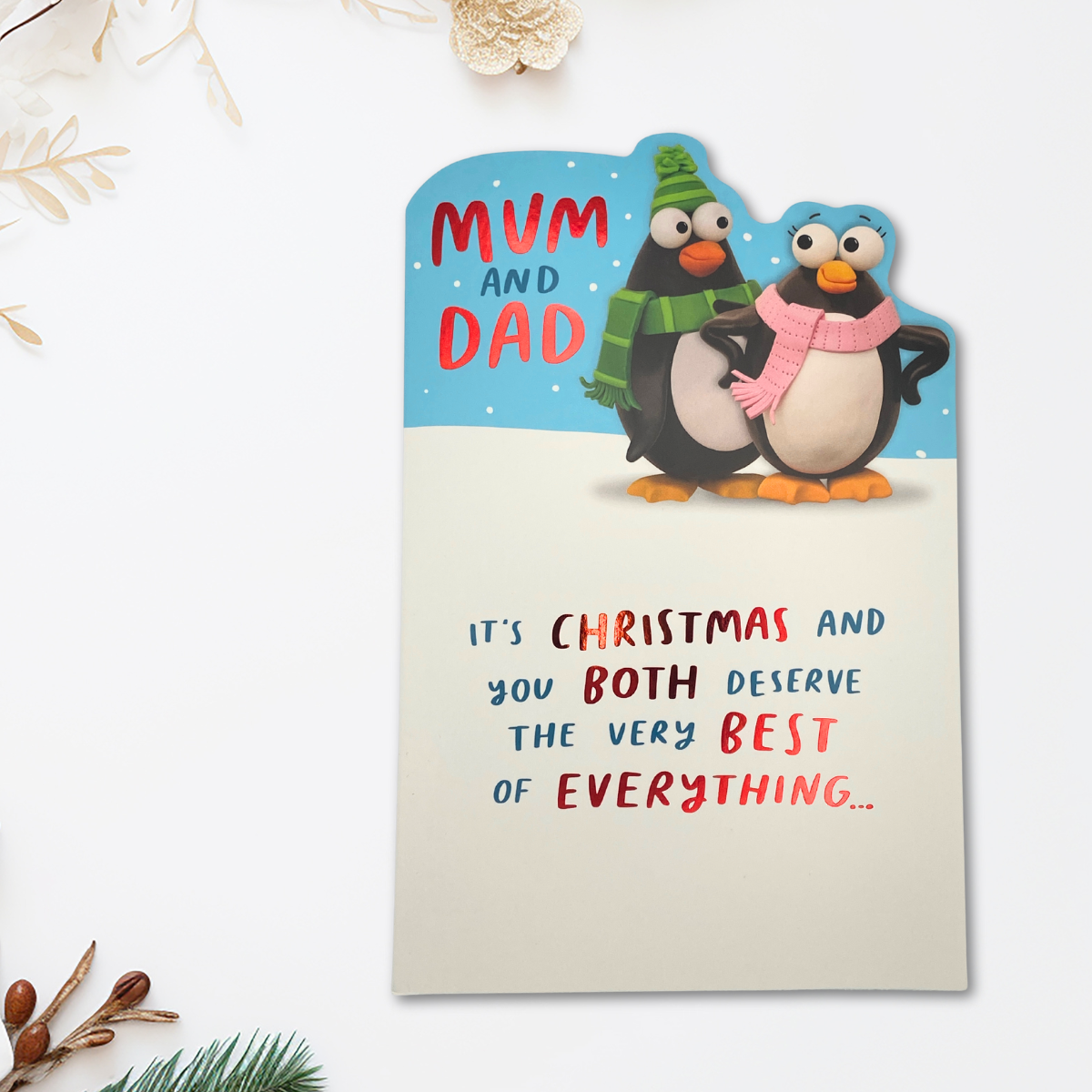 Mum & Dad Christmas Card - Crackers Humour