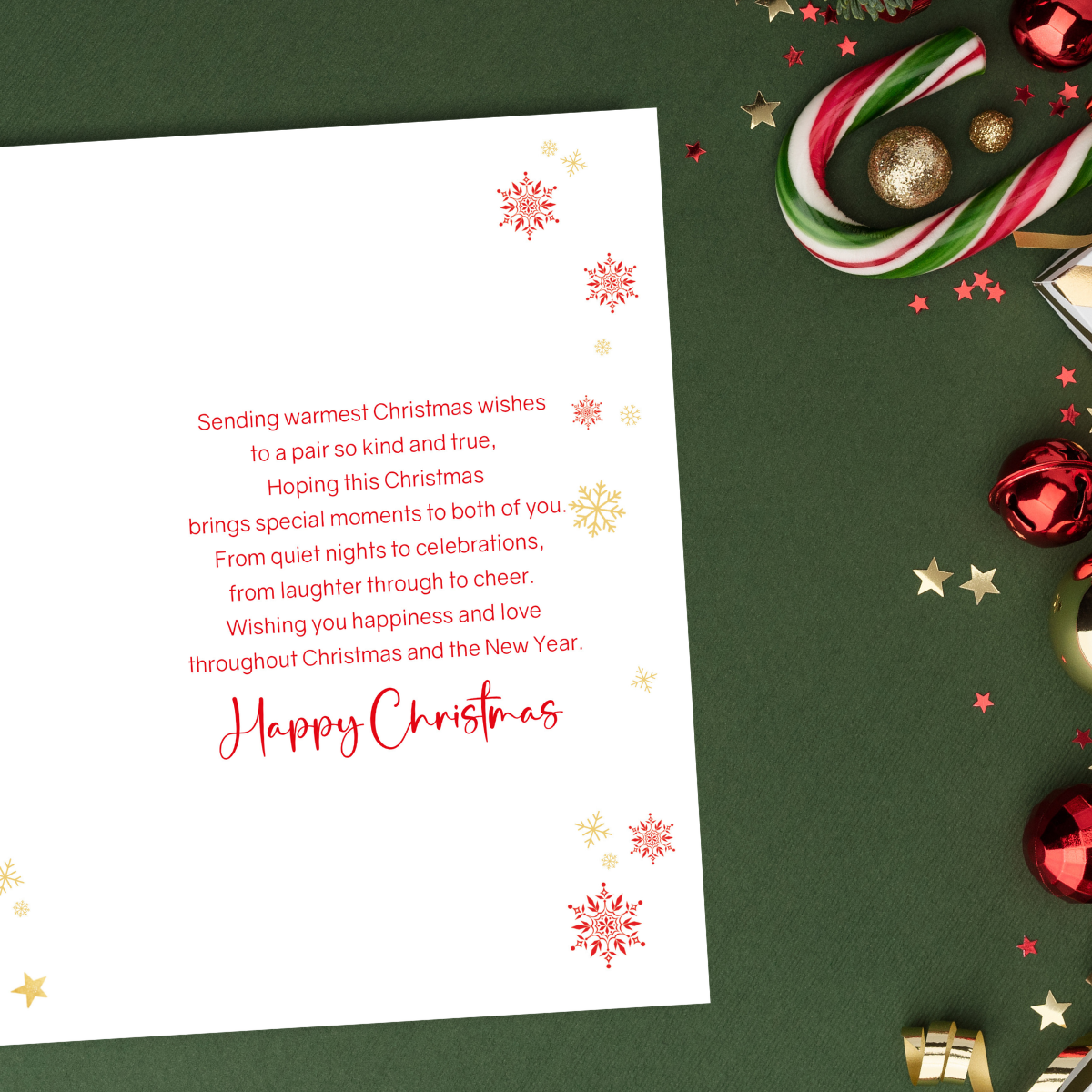 Both Of You Christmas Card - Snowy Birdhouse