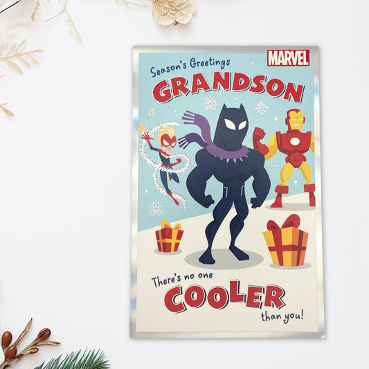 Grandson Christmas Card - Marvel