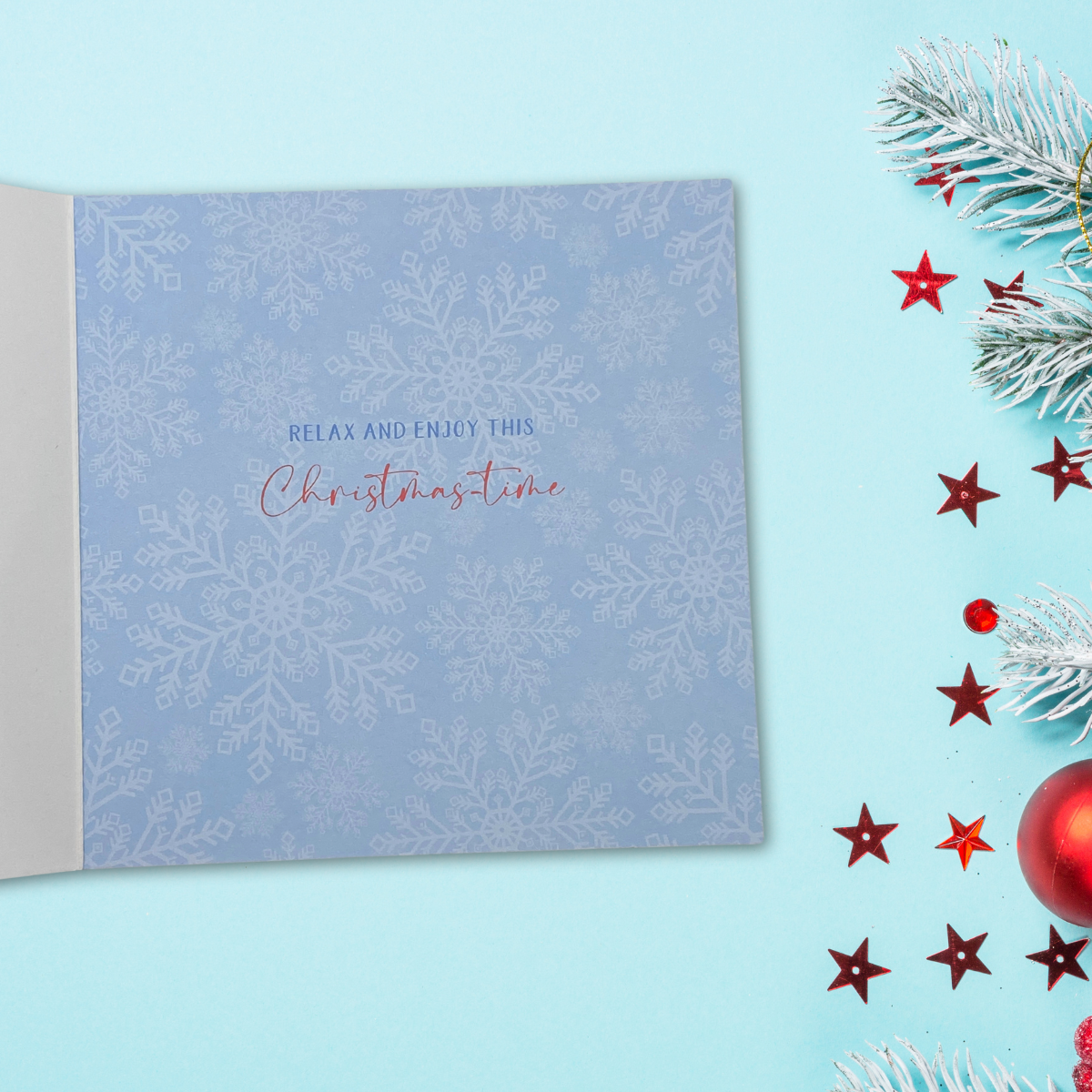 Open Christmas Card - Winter Wonderland Hedgehog