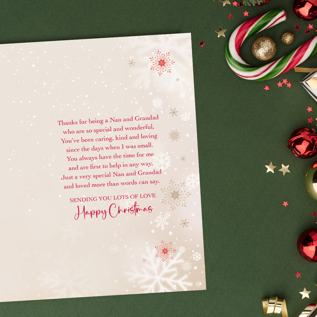 Nan & Grandad Christmas Card - Village Postbox