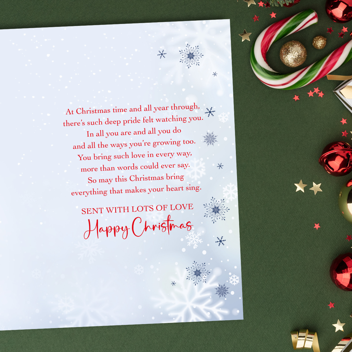 Granddaughter Christmas Card - Santa's On His Way