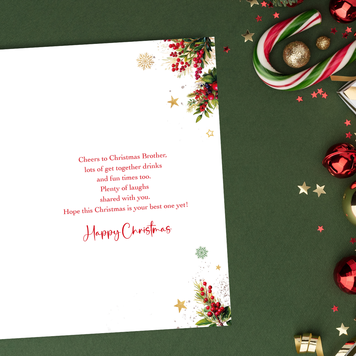 Brother Christmas Card - Beers & Cheers
