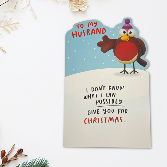 Husband Christmas Card - Pop-Out