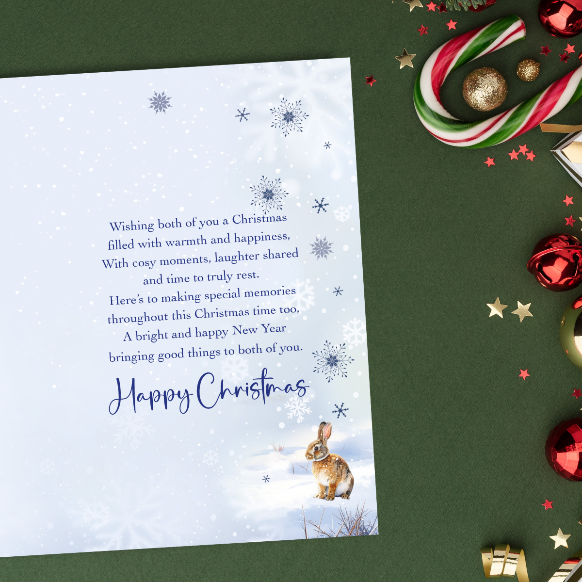 Both Of You Christmas Card - Woodland Tree