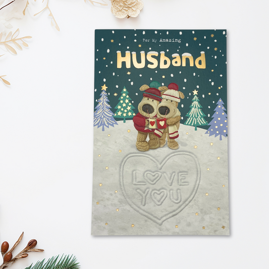 Husband Christmas Card - Boofle Couple