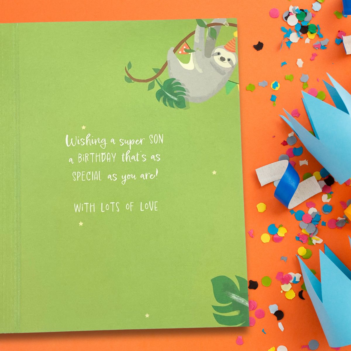 Son Birthday Card - Super Sloth